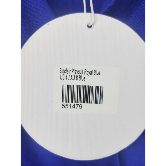 PRINCESS POLLY Sinclair Oversized Playsuit Romper Blue Small Linen Blend NWT - Picture 10 of 11